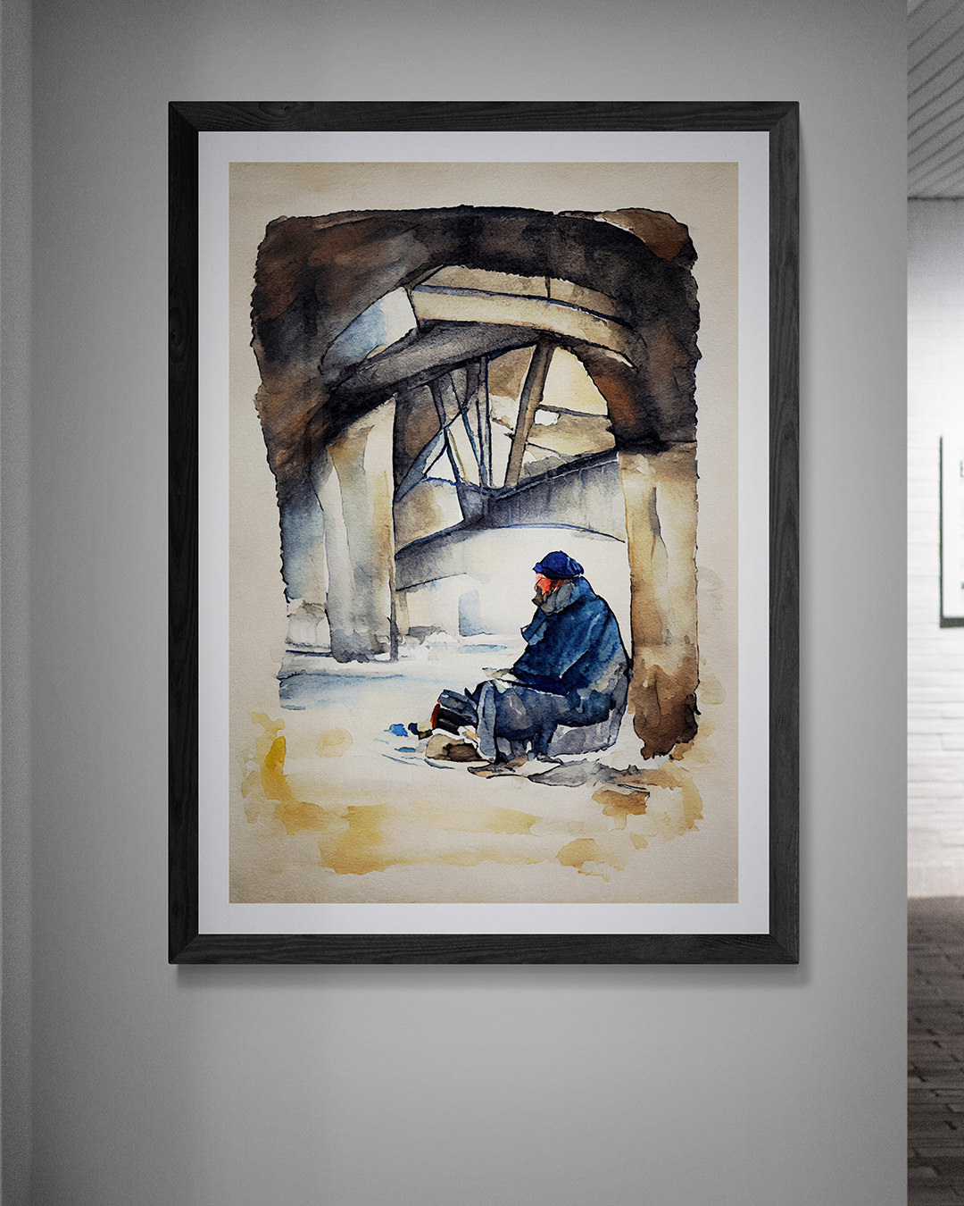 Gallery-View-Homeless-Man-Sitting-Under-a-Bridge-A
