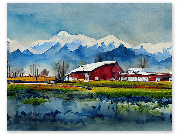 The Farm by the Mountains